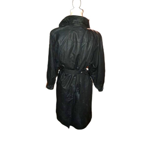 SALE!! Beautiful 6 Petite London Fog 3/4 sleeve Zip out lining Black-Rose Lining - Picture 2 of 10